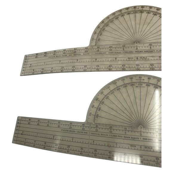 Vintage Weems Aircraft Plotter Mark II 1952 Navigation Tool with Case - Picture 4 of 8